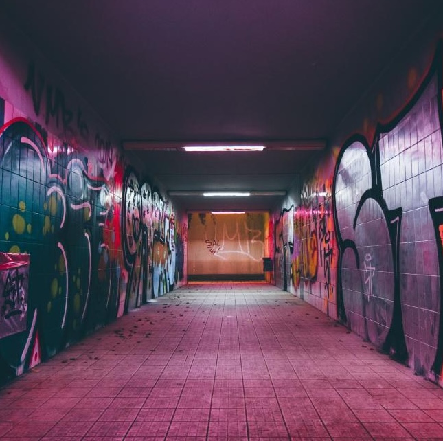 SQ colorful graffiti in urban subway tunnel copy