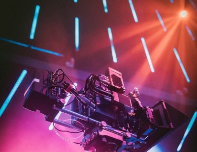Concert cam recorder. Original public domain image from Wikimedia Commons